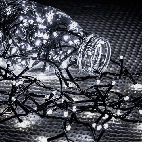 Dekortrend Basic 640 cm, 80 LED svetelná reťaz s časovačom, na batérie, studená biela