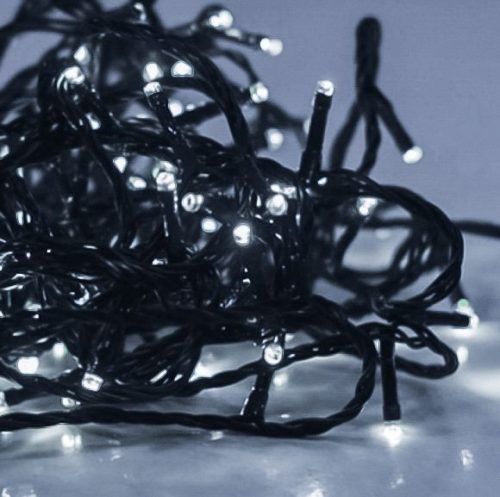 Dekortrend Basic 640 cm, 80 LED svetelná reťaz s časovačom, na batérie, studená biela