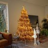 Luxusný zlatý umelý vianočný stromček 210 cm