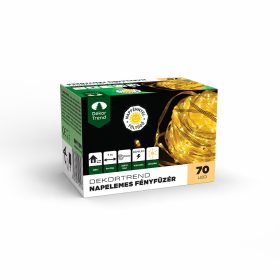   Dekortrend Solárna svetelná reťaz, 70 LED, teplá biela, s klipmi